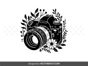 Aesthetic Camera DSLR SVG Vector PNG