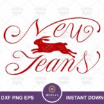 Bunnies New Jeans Red Rabbit Logo SVG