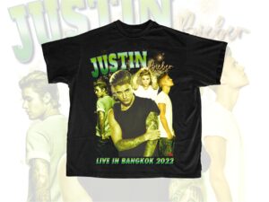 Justice World Tour Live In Bangkok 2022 PNG T-Shirt Design Justin Bieber