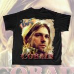 Kurt Cobain Vintage T-Shirt Design PNG