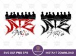 Silhouette Stray Kids ATE SVG vector