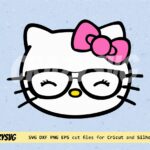 hello kitty nerd png svg dxf eps for cricut silhouette cameo svg